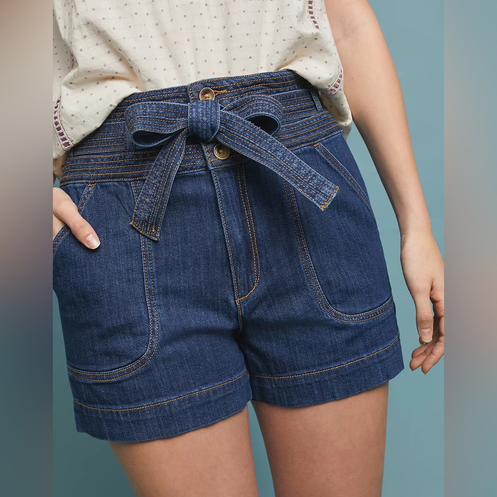 Anthropologie Blue Jean Shorts